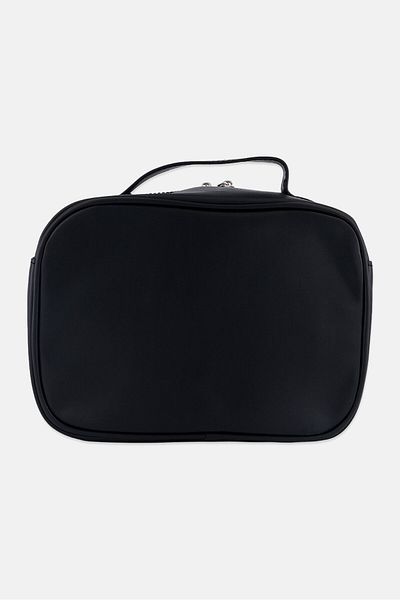 French Connection Women Brand Logo Makeup Bag, Black