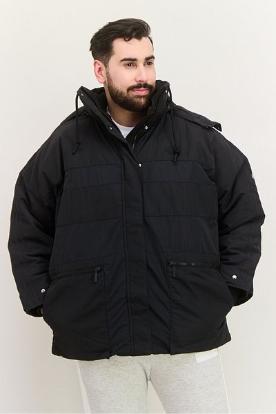 adidas Men Sportswear Fit Outdoor Hooded Jacket, Black