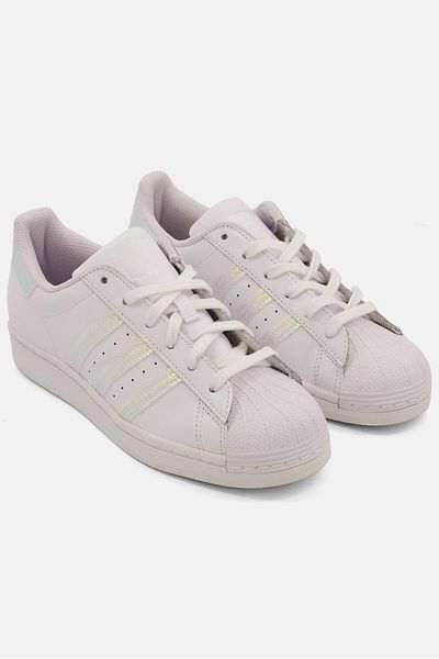 adidas Kids Boy Superstar J Lace Up Sports Shoe, White