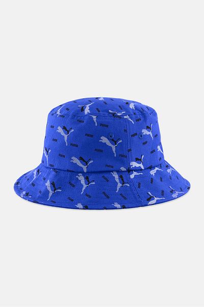 Puma Women Brand Logo Bucket Hat, Blue Combo