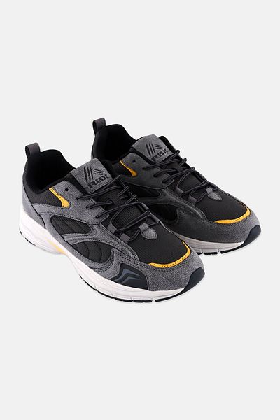 RBX Men Lace Up Running Shoes, Dark Grey