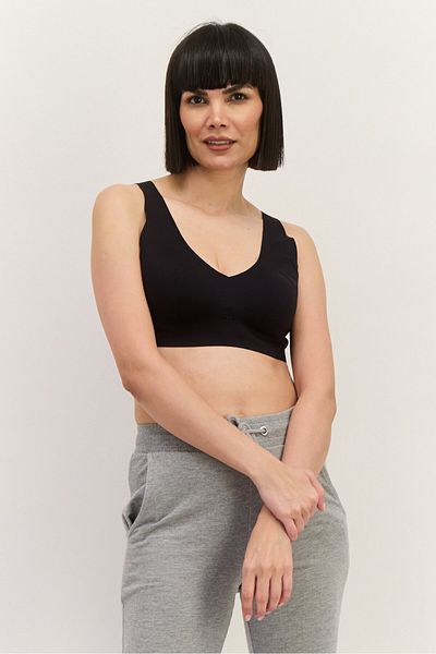 Brooks Women Solid Padded Training Sport Bra, Black