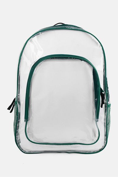 Clear Kids Girl Transparent Backpack 30 L x 42 H x 15 W cm, Green