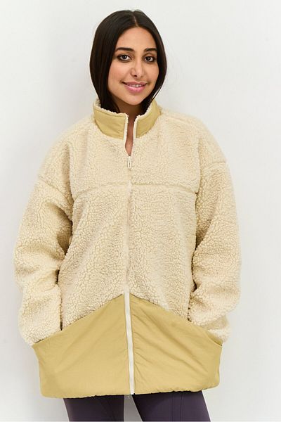 adidas Women Sportswear Fit Training Sweatshirt, Beige