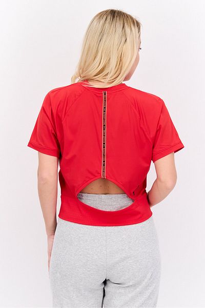 Under Armour Women Sportwear Fit Crew Neck Short Sleeves Training Top, Red