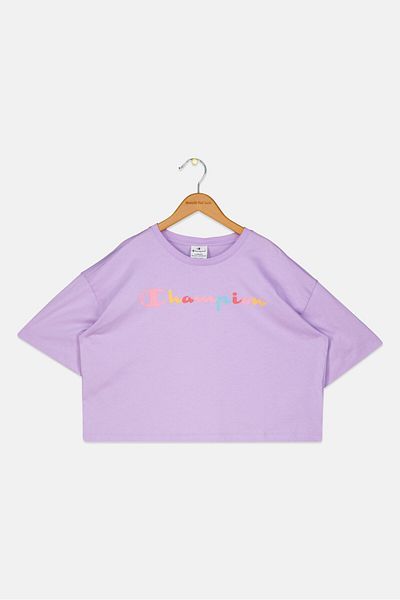 Champion Kids Girl Sportswear Fit Training Top, Purple Combo