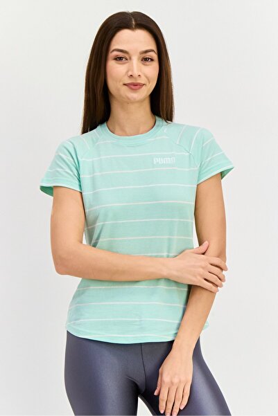 Puma Women Sportswear Fit Short Sleeve Outdoor Top, Green