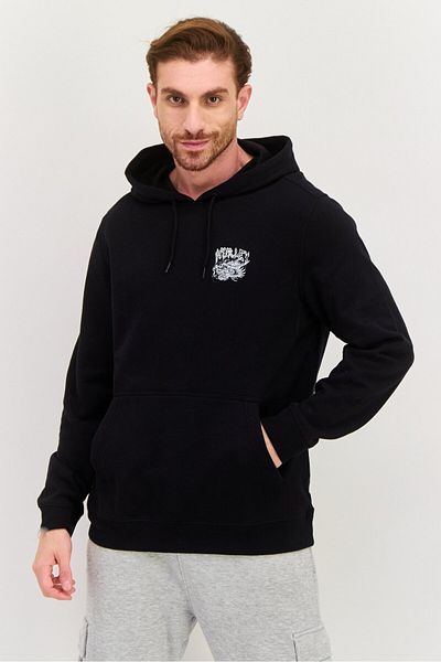 Hurley Men Sportswear Fit Long Sleeve Outdoor Hoodie, Black