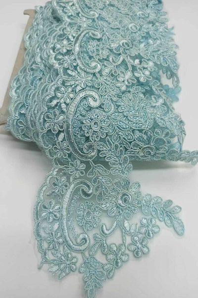 Hayalperest boncuk French Guipure Lace - Water Green