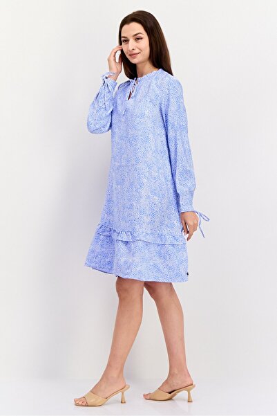 Scotch & Soda Women Allover Print Mini Dress, Blue