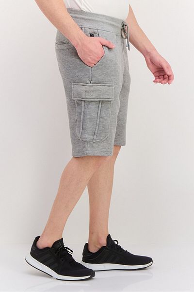 Akademiks Men Brand Logo Cargo Shorts, Grey