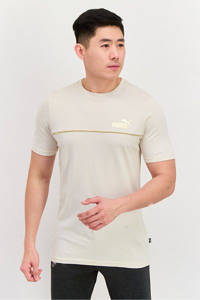 Puma Men Sportswear Fit Short Sleeves Training T-Shirt, Beige