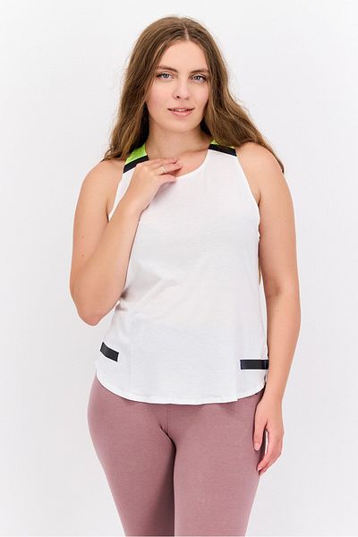 Brooks Women Sportswear Fit Sleeveless Running Top, White Combo