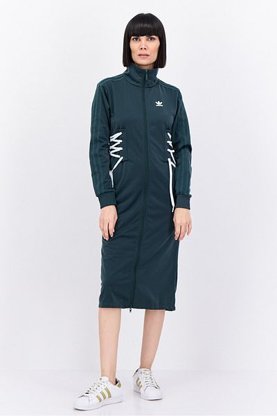adidas Women Sportswear Fit Long Sleeves Long Track Jacket, Green