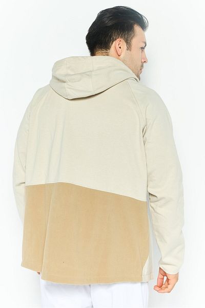 Hurley Men Sportswear Fit Long Sleeve Outdoor Hoodies, Cream