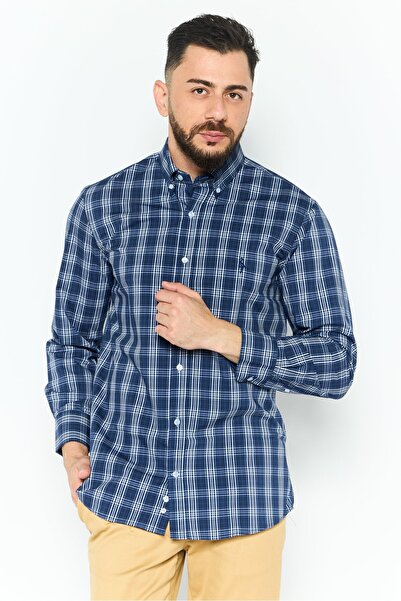 TailorByrd Men Performance Fit Checkered Long Sleeves Casual Shirts, Multicolor