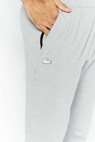 Lacoste Men Regular Fit Brand Logo Jogger Pants, Light Grey