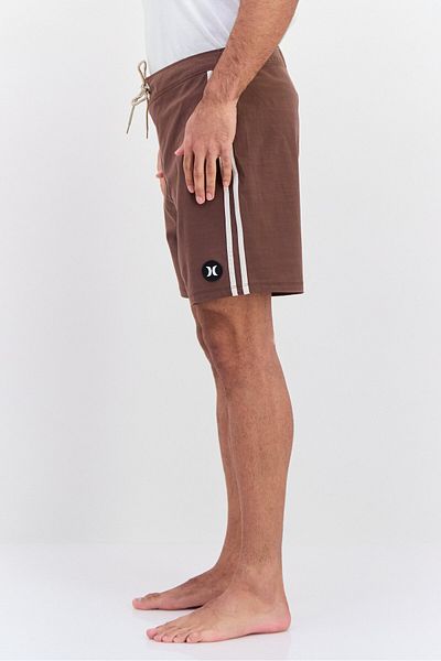 Hurley Men Brand Logo Beachwear Short, Brown