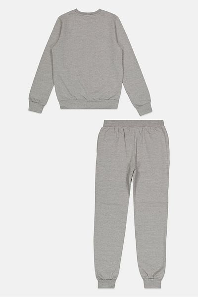 Ellesse Kids Boy 2 Piece Long Sleeves Outdoor Sweatshirt And Pants Set, Grey