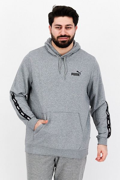 Puma Men Sport Fit Long Sleeve Training Hooded Sweatshirt, Grey