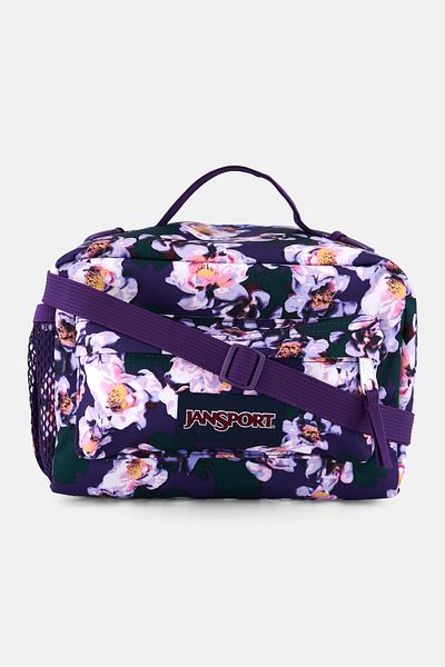 Jansport Kids Girl Brand Logo Lunch Bag 17 H x 26 L x 16 W cm, Purple Combo