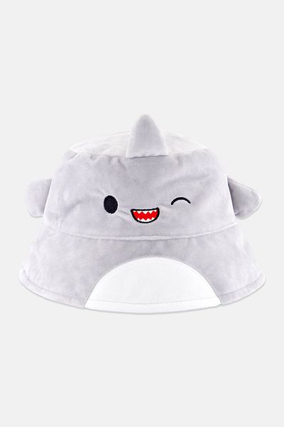 Squishmallows Kids Boy Graphic Buckle Hat, Grey