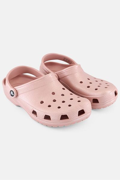 Crocs حذاء كلاسيكي للرجال بكعب مفتوح من الخلف، وردي وردي