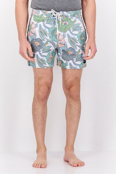 Hurley Men Floral Print Swimwear Shorts, Green Combo