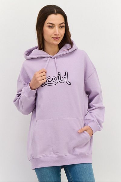 X-Girl Men Embroidered Long Sleeves Hooded Sweatshirt, Lilac