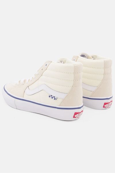 Vans Kids Boy Sh8-Hi Lace Up Skater Shoes, Off White
