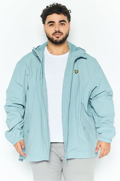 Lyle & Scott Men Brand Logo Hooded Jackets, Dusty Blue