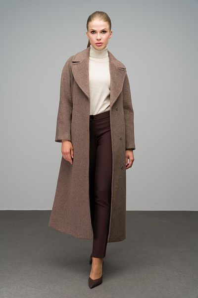 Olcay Latte Maxi Coat - Raglan Sleeve, Snap Close, 3063-y