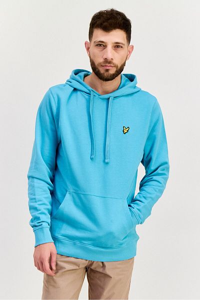 Lyle & Scott Men Hooded Embroidered Logo Long Sleeves Sweatshirt, Blue
