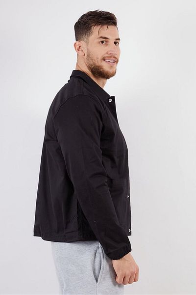 Puma Men Spread Neckline Downtown Coach Jacket, Black