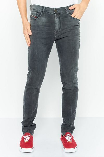 Diesel Men Skinny Fit D Amny Washed Stretchable Jeans, Black