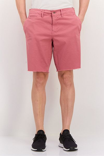Original Paperbacks Men Textured Chino Shorts, Old Red