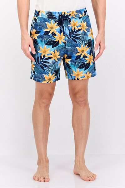 Hurley Men Floral Print 17 Inch Length Board Shorts, Blue