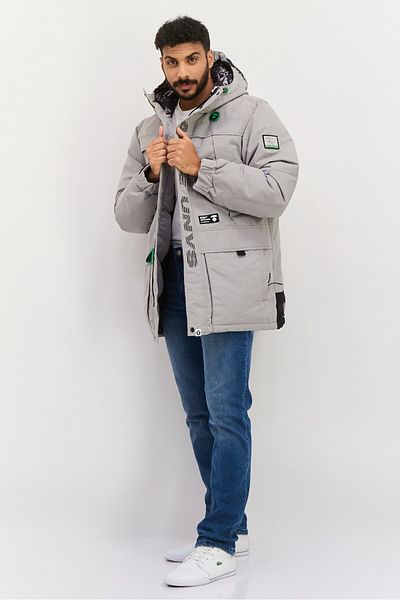 Aape By A Bathing Ape Men Brand Logo Puffer Jacket, Light Grey