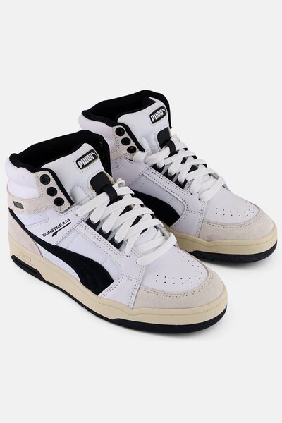 Puma حذاء سوبر ستريم للأولاد للأنشطة الخارجية برباط، أبيض