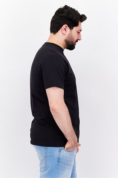 Esprit Men Crew Neck Short Sleeve Brand Logo T Shirt, Black