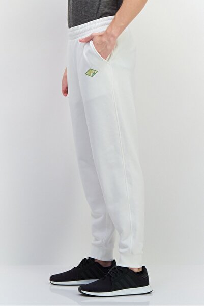 Esprit Men Regular Fit Brand Logo Sweatpants, White