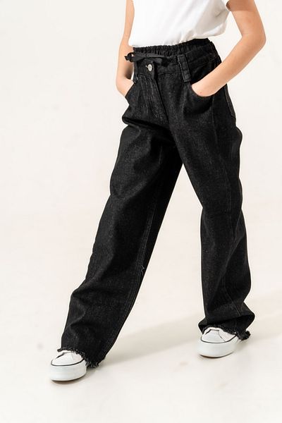 GİYİCEM TEKSTİL Double Belted Girls' Jeans 2173