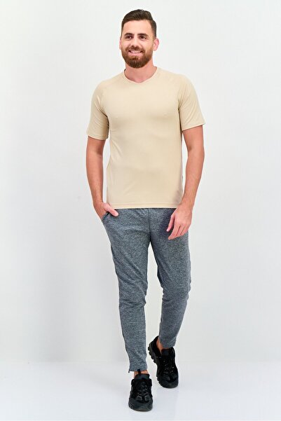 Legend Men Sportswear Fit Short Sleeves Training T-shirt, Beige