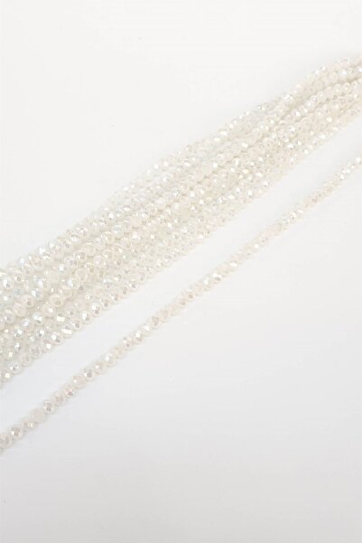 Hayalperest boncuk Παγωμένες λευκές κρυστάλλινες χάντρες 8 χιλιοστών