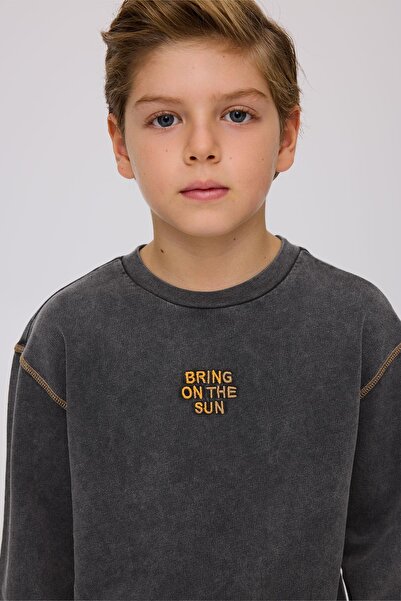 Nebbati BG Store Erkek Çocuk Antrasit Sweatshirt