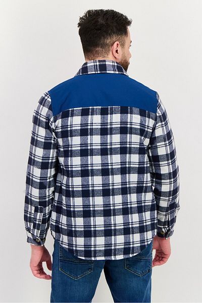 Avalanche Men Plaid Jacket Shirt, Navy