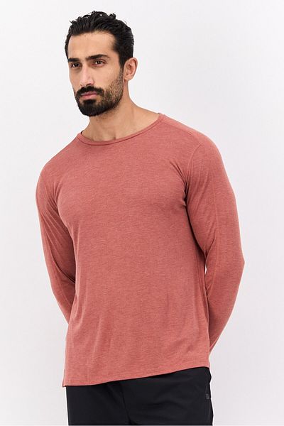 Champion Men Sportswear Fit Long Sleeves Training T-shirt, Rust Heather