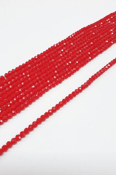 Hayalperest boncuk Matte Dark Red Crystal Beads 4 Mm