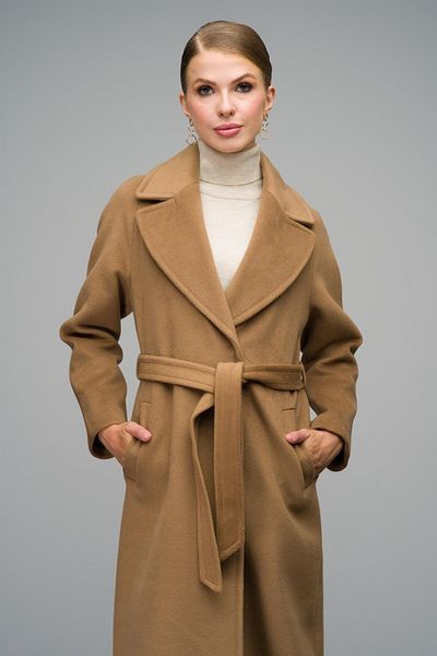 Olcay Palton maxi cu mâneci raglan de culoare camel - Închidere cu capsă K. 3063-y