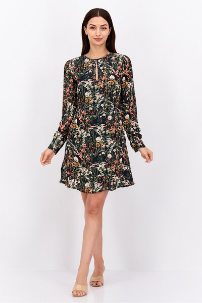 Scotch & Soda Women Floral Print Mini Dress, Black